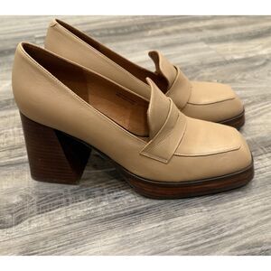 Angel Alarcon Leather Block Heels Size 40/ 9-9.5 US